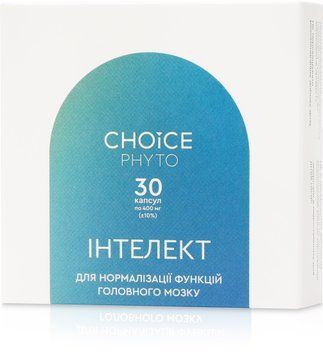 Интеллект (Комплекс для нормализации функций головного мозга, 30 капсул по 400 мг) Choice 3665 фото